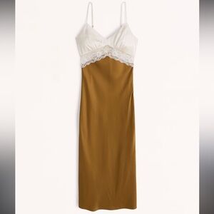 SOLD Abercrombie & Fitch Lace & Satin Slip Dress Size XL